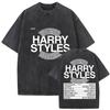 Винтажная стираная графическая футболка Harry Styles Together Tour 2026 Мужская Женская Поп-мода 100% Хлопок Короткий рукав Уличная одежда