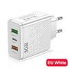 Многопортовое USB и Dual PD Type-C зарядное устройство для США/ЕС/Великобритании - 30 Вт Дорожный адаптер