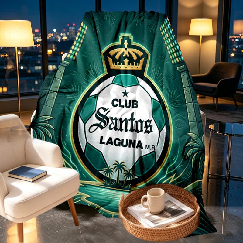 Club Santos Laguna Print Blanket - Soft & Comfortable, for Bedroom, Travel, Sofa, Home Decoration - Birthday Christmas Gift for Friend