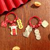 Lucky New Year Key Ring Blessing Cartoon Snake Pendant Fashion Chinese Zodiac Snake Keychain  Kids