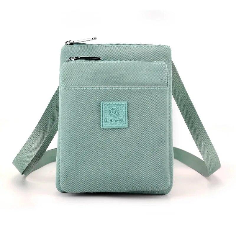 Женская цветная сумка через плечо, квадратная сумка для телефона, многослойная нейлоновая ткань, сумки для монет, держатель для туалетных принадлежностей, сумки через плечо