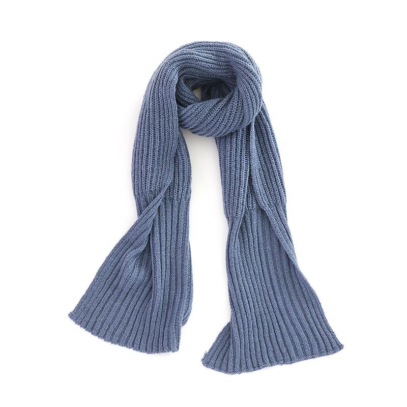 Autumn and Winter New Solid Color Mohair Scarf Men's and Women's Knitted Monochrome Thickened Scarf Shawl