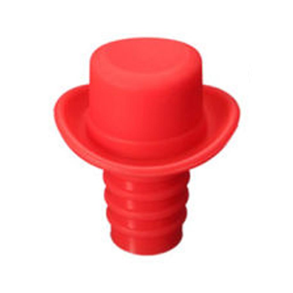 1PC Silicone Bottle Stopper For Bottles Cap Wine Cork Wine Pourer Stopper Silicone Caps Cute Top Hat Fresh-keeping Gel Cork Bar