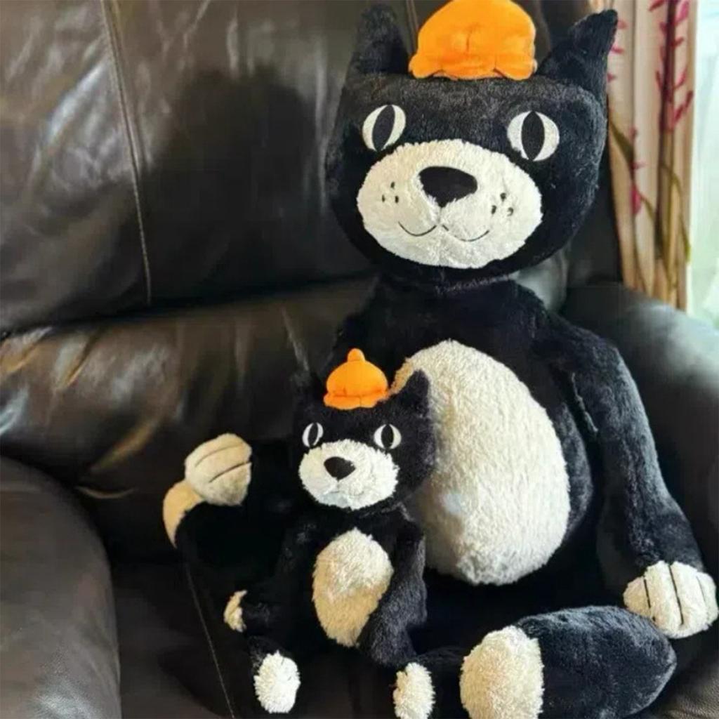 Плюшевая игрушка Jili Cat, милая черная и кошачья плюшевая мягкая плюшевая игрушка, подходящая для Рождества, Дня святого Валентина, дня рождения, подарка, украшения для спальни, дивана