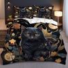 Черный Кот на Луне 3D Печать Пододеяльник Мистическое Животное Стиль Постельное Белье Домашний Декор Мягкий Удобный Роскошный Пододеяльник Наволочки