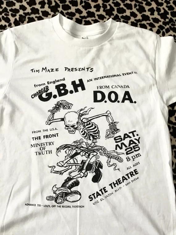 GBH Band Music On Stage White Cotton All Size Unisex T-Shirt