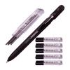 Morning glory Flat Lead 1.8 Mm Holder Pen Mechanical Pencil for Draft Drawing (1.8 Mm 2B Lead 6 Tube-36 Leads) Graphite Lead Refill