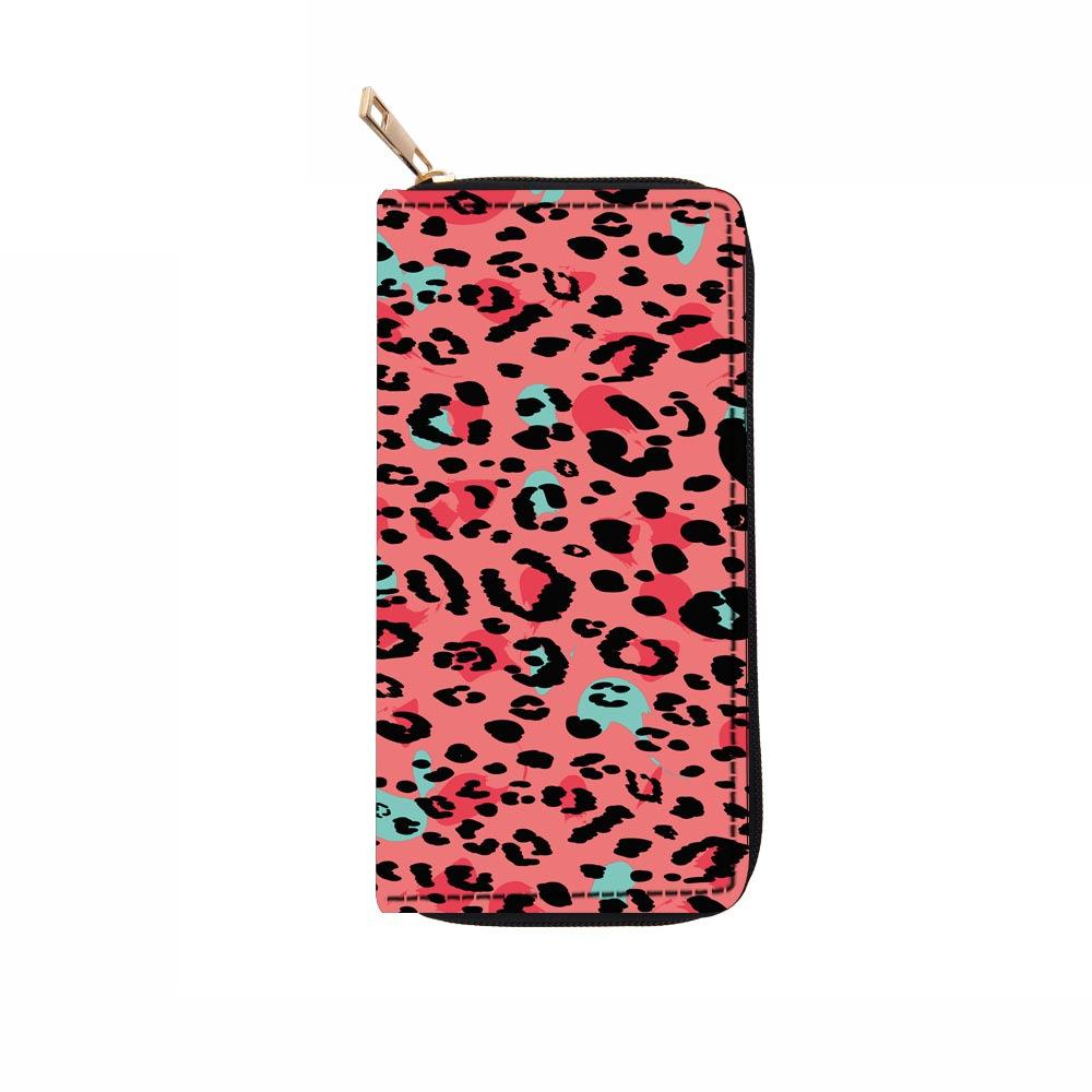 New Snake and Leopard Print Long Zipper Wallet, Clutch Bag.