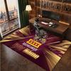 Queensland Maroons Personalized Crystal Velvet Carpet, Customized Name Text Soft Anti‑Slip Rug for Living Room Bedroom