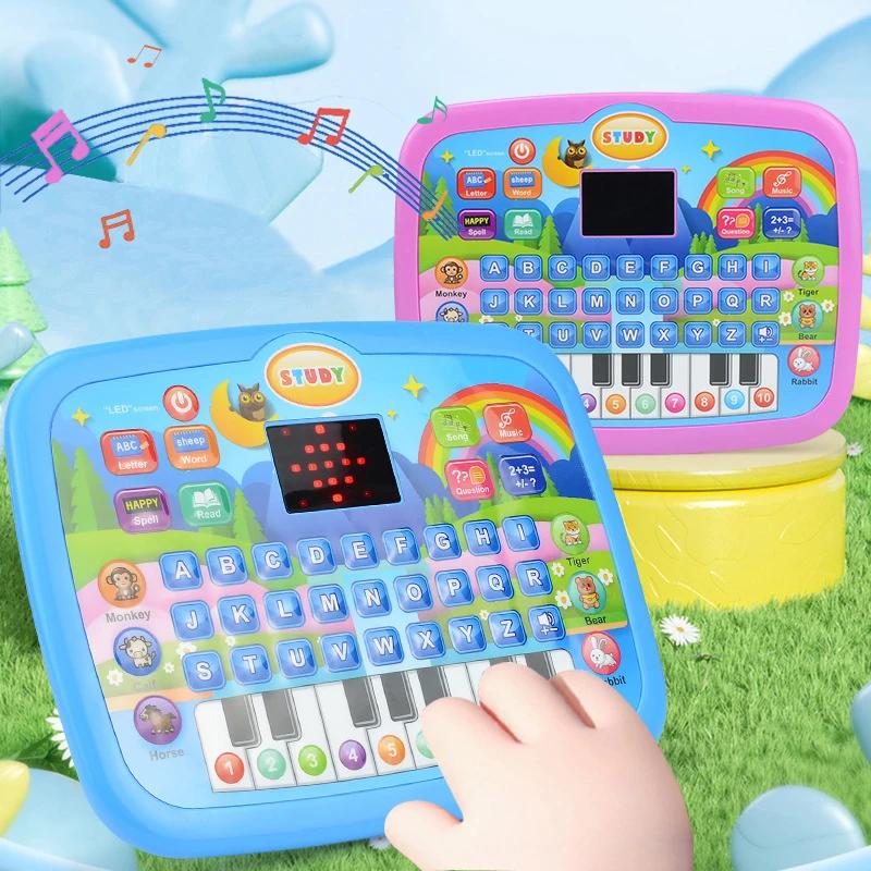 Детский развивающий планшет, для детей от 3 лет, обучение грамоте, математике, музыке, также можно использовать как электронную клавиатуру, подарок на день рождения, Рождество