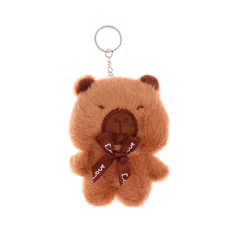 Capibara плюшевый брелок мультфильм Capybara мягкая кукла кулон автомобильный брелок рюкзак сумка Декор детский подарок