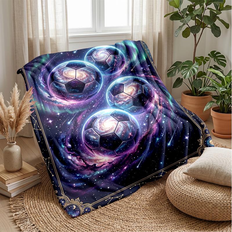 Soccer Fire Impact Theme blanket Lightweight Warm Flannel Blanket Decorative Throw Blanket for Home Decoration