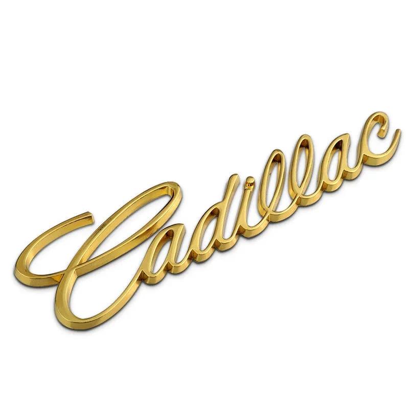 Для Cadillac Буквы Escalade CT5 CT6 XT5 XT6 DTS SLS XLR ATS SRX Tiburon Логотип Металл Автомобиль Боковое Крыло Задняя Наклейка Аксессуары