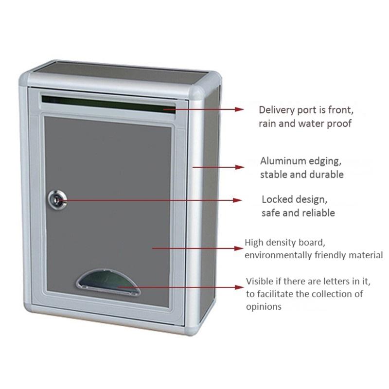 Винтажный запираемый безопасный почтовый ящик из алюминиевого сплава, почтовый ящик для писем