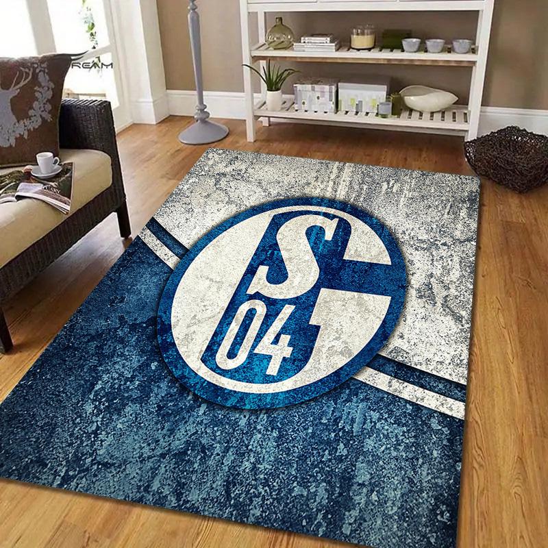 FC Schalke 04  Pattern Square Carpet,Area Rug,Carpet Rug for Living Room Bedroom Sofa Playroom Decor,Non-slip Floor Mat