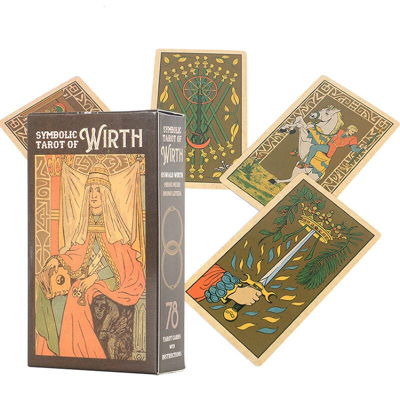 Symbolic Tarot of Wirth | Card with Paper Guide Book | Standard Big Size 12x7cm | 78 Sheets Tarot Cards and Guidebook