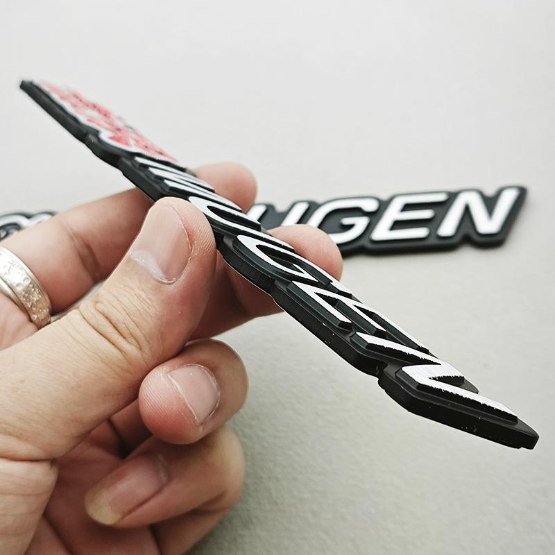 BXK3 3D Metal Mugen Logo Car Sticker Emblem Badge For Honda Civic Accord 7 Type R FN2 FK8 Fit Jazz RS CRX Auto Accessories