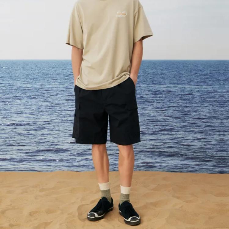Converse УТИЛИТАРНЫЕ Повседневные шорты Мужские Черные 10028350-A02