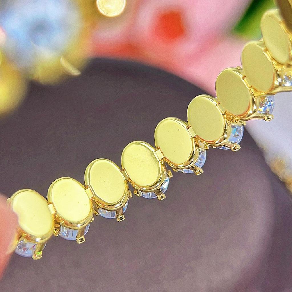 CMM 2 шт. Высокое качество свадебный комплект ювелирных изделий сверкающий овальный AAA CZ цирконий регулируемый открытый круглый колье-колье браслет для женщин