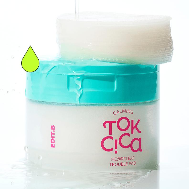 EDIT.B Успокаивающий антицеллюлитный пластырь Tok Cica Heartleaf Trouble Pad 160 мл 70 шт.