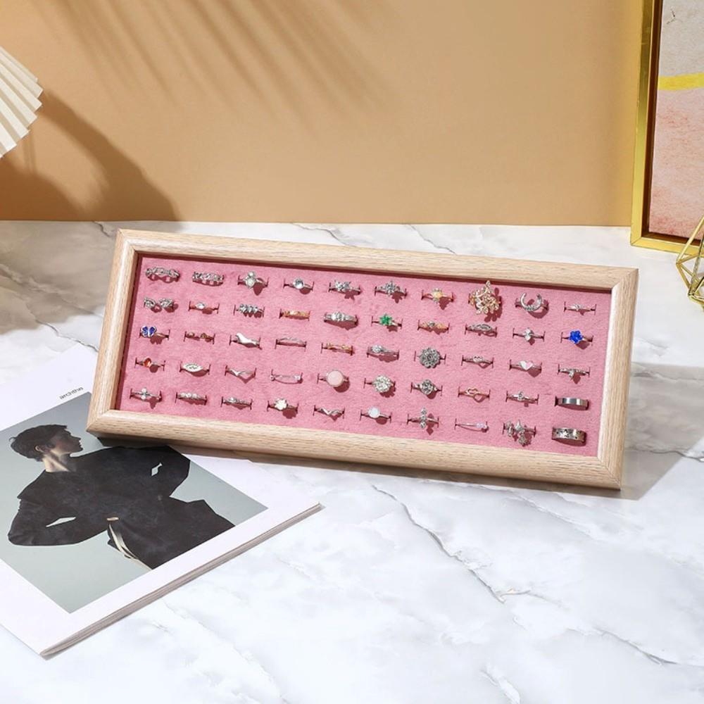 50 Slot Rings Display Tray Large Capacity Jewelry Storage Pallet Dresser