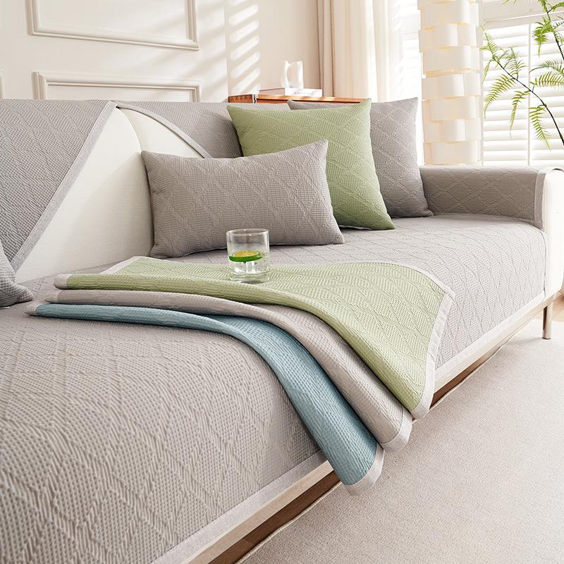 Летний коврик из ледяного шелка, подушка для дивана, прохладный чехол для волос, полотенце, нескользящее, можно стирать в стиральной машине