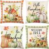 Autumn Thanksgiving Pumpkin Maple Car Line Printed Pillow Clothes Quilt Cover Room Decoration Sofa Cushion