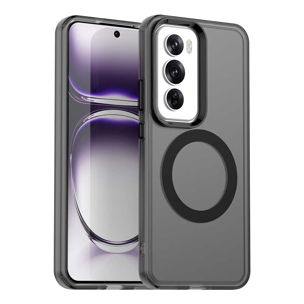 Для OPPO Reno 12 12 Pro Тонкий Противоударный Ударопрочный Матовый Чехол для Телефона с Магнитным Креплением и Защитой от Отпечатков Пальцев