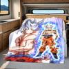 1 шт. Фланелевое одеяло с принтом Dragon Ball Super, Высокое качество, Для всех сезонов, Декор для дома, Тепло и уют, Идеально для рождественских подарков