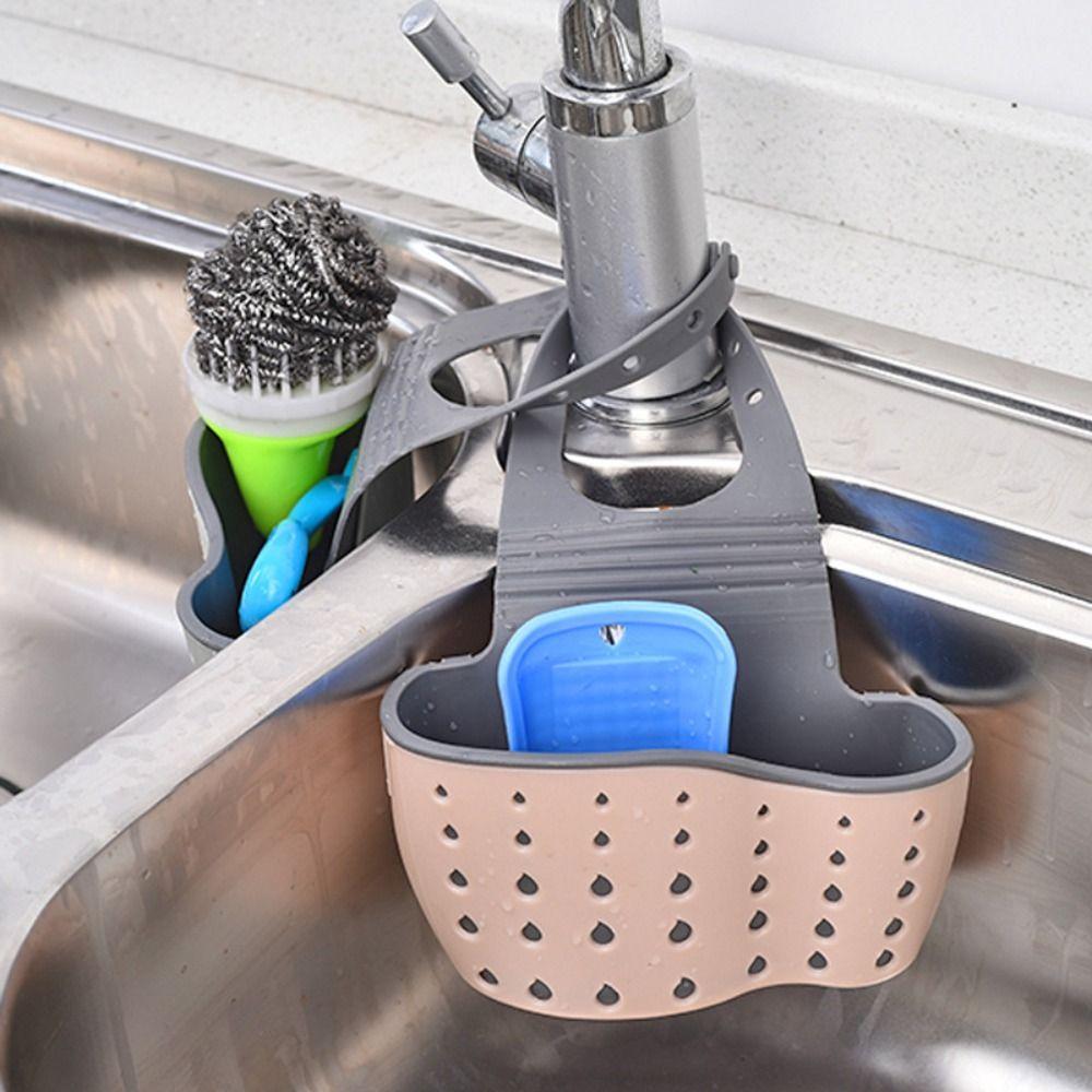Non Perforated Soap Hanging Kitchen Organizer Storage Rack Drain Basket Storage Bag Sink Basket