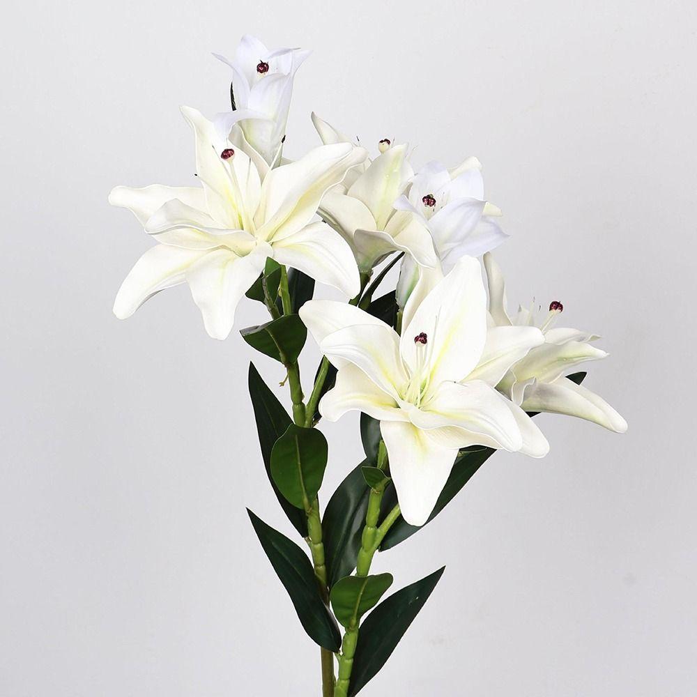 Multicolor Lily Artifiical Flowers Double Layers Simulation Flowers Home Decoration