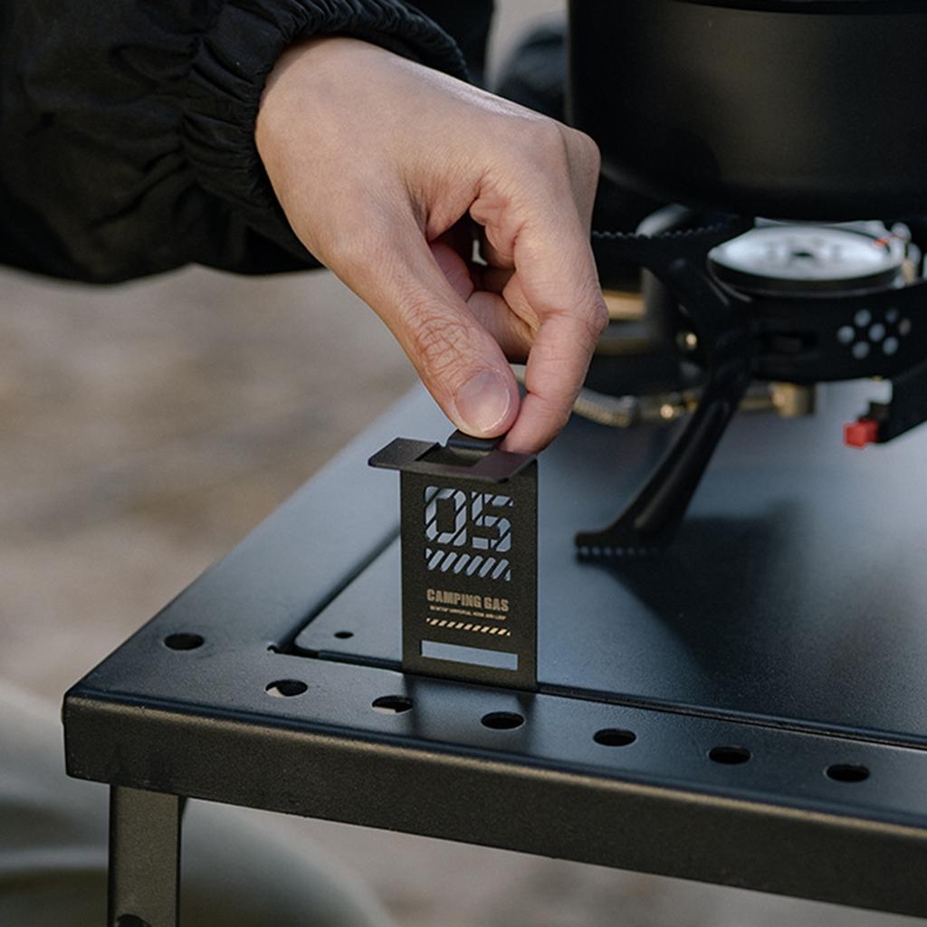 Camping Table Gas Tank Bracket, Holder, Stainless Steel Hanger Clip Butane Portable Buckle For Outdoor Climbing Mountaineering