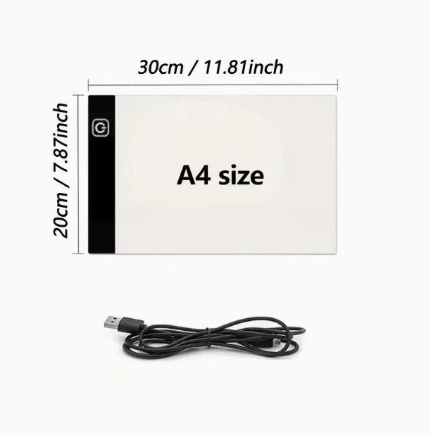 Adjustable LED Light Pad for Tracing and Drawing - Children's Copy Board with USB Connection