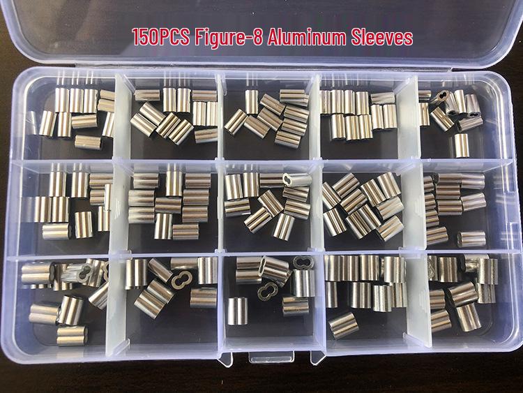 255 Клещи для обжима троса из нержавеющей стали и алюминиевых гильз в форме восьмерки - Портативный уличный инструмент для рыбалки в американском стиле