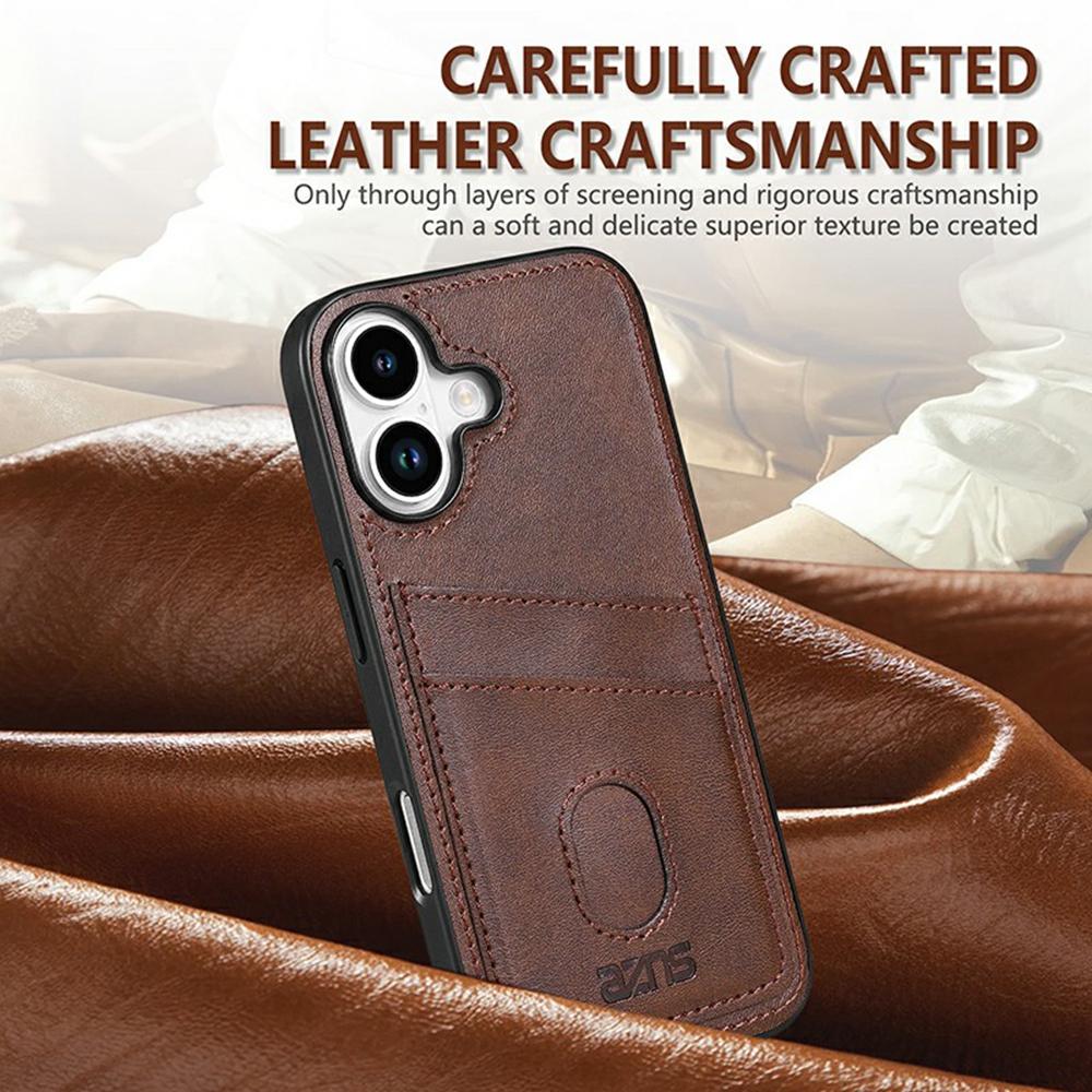 AZNS Серия K1 Чехол для iPhone 17 Текстура теленка Противоударный PU+TPU Чехол для телефона