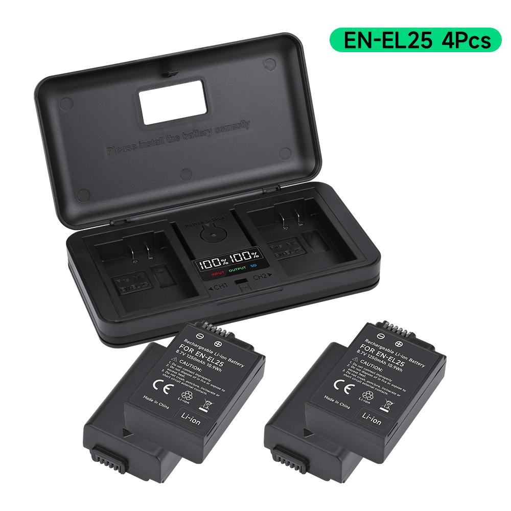 PALO EN-EL25 EN EL25 Аккумулятор с ящиком для хранения/интерфейсом SD-карты/ЖК-дисплеем Зарядное устройство 3 в 1 для Nikon Z30 Z50 ZFC Z 50 Z FC