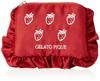 Gelato Pique Strawberry Embroidered Tissue Pouch PWGB224626 Red Women's