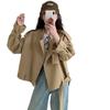 Korean-Style Casual Loose Petite Trench Coat - Trendy Women's Short Jacket for Spring & Autumn 2025