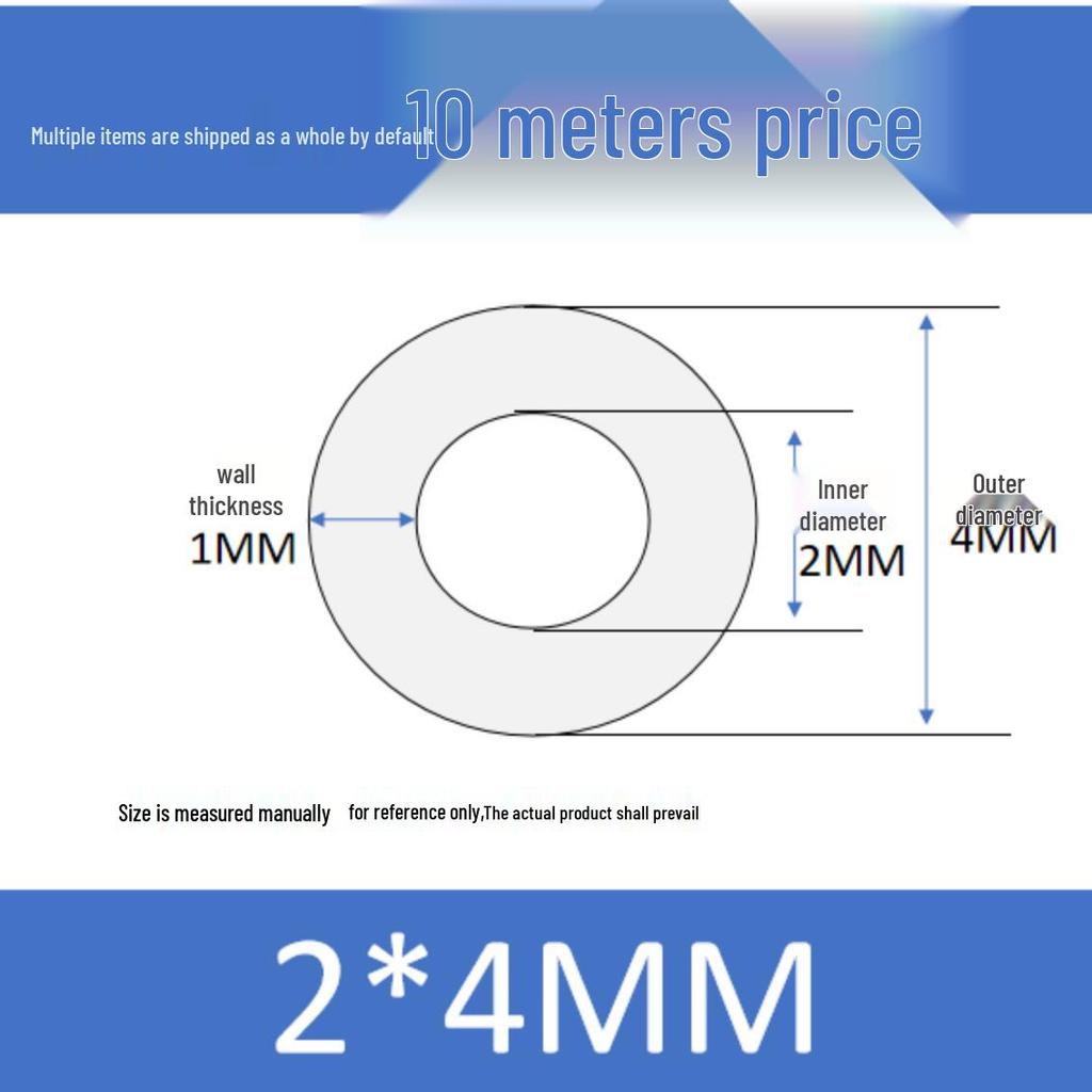 Маленькая высокотемпературная пищевая силиконовая трубка - Внутренний диаметр 0,3-1