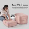 Сумка для хранения постельных принадлежностей на молнии, большой вместимости, водонепроницаемая, экономящая место, самокомпрессионный органайзер, упаковочный куб для одеяла