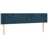 LED Headboard Dark Blue 203x16x78 88 cm Velvet
