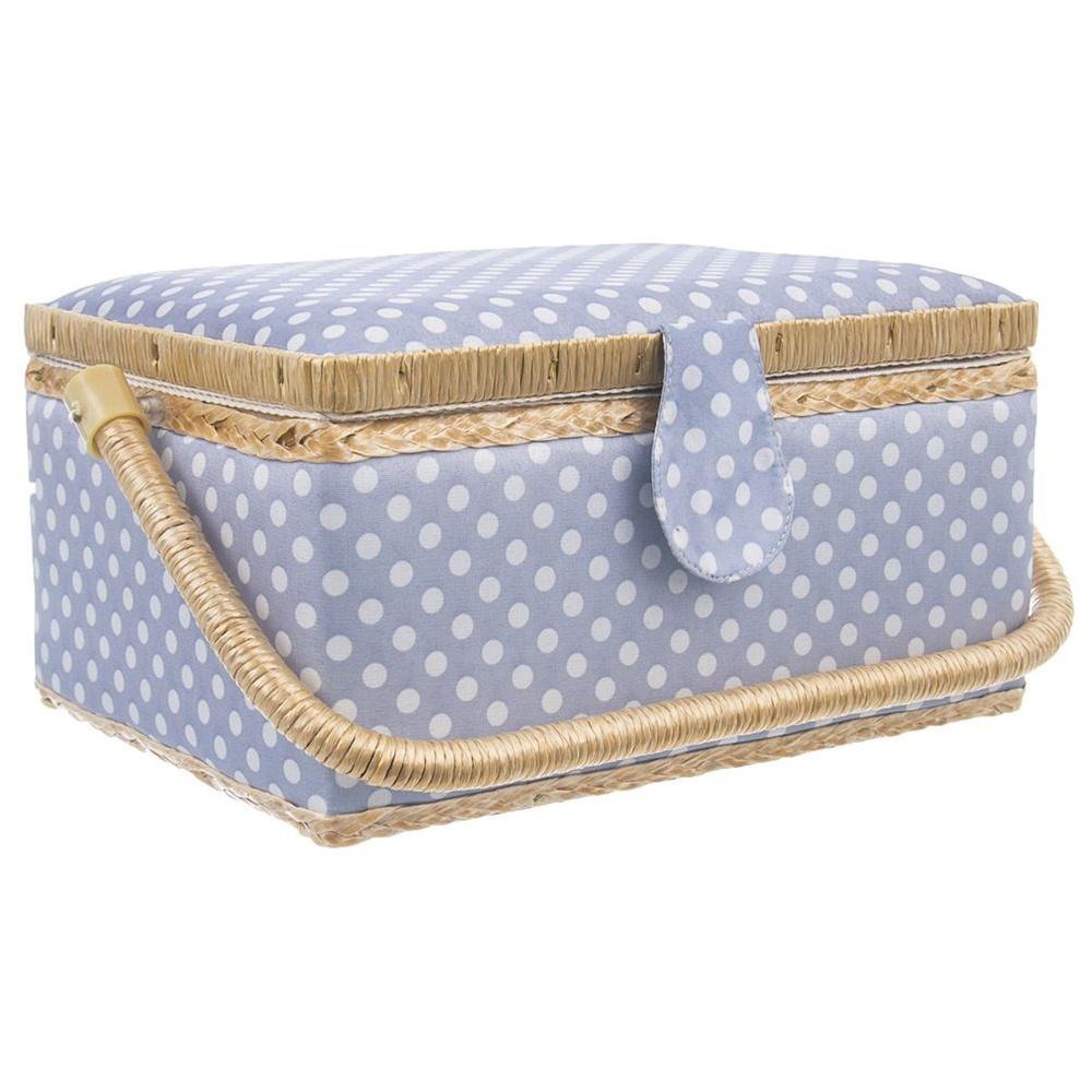 Blue polka dot sewing machine 30x23x16 cm