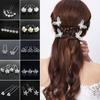 Metal Bridal Hairpin U-shaped Rhinestone Hair Clip Elegant Crystal Flower Hair Fork Wedding