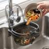 Push-to-pour Kitchen Sink Drain Basket Anti-clogging Clear Plastic Sink Food Waste Strainer Basket Large Capacity