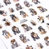 3D Flowers Leaves Nail Stickers Decals Gold Black Bronzing Flowers Gradient Adhesive Sticker Nail Design Art Decorations