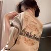 American Retro Short-Sleeved T-Shirt for Women, Summer Ins Trendy Pure Cotton Hong Kong Style Chic Large Size Loose Design Niche Top