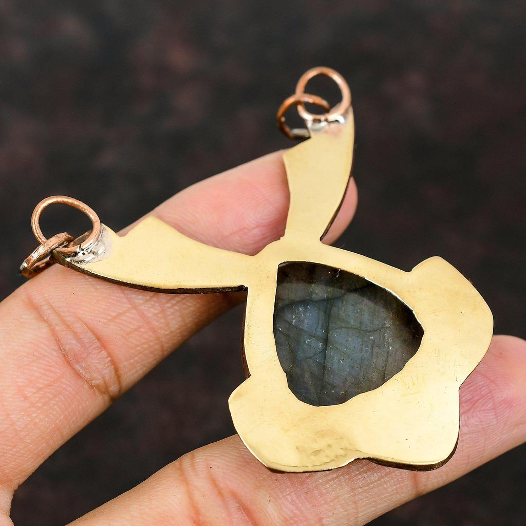 Подвеска из лабрадорита Медная подвеска Подвеска из натурального драгоценного камня Красивые удивительные ювелирные изделия ручной работы Медные украшения Свадебный душ Ювелирные изделия для подарка