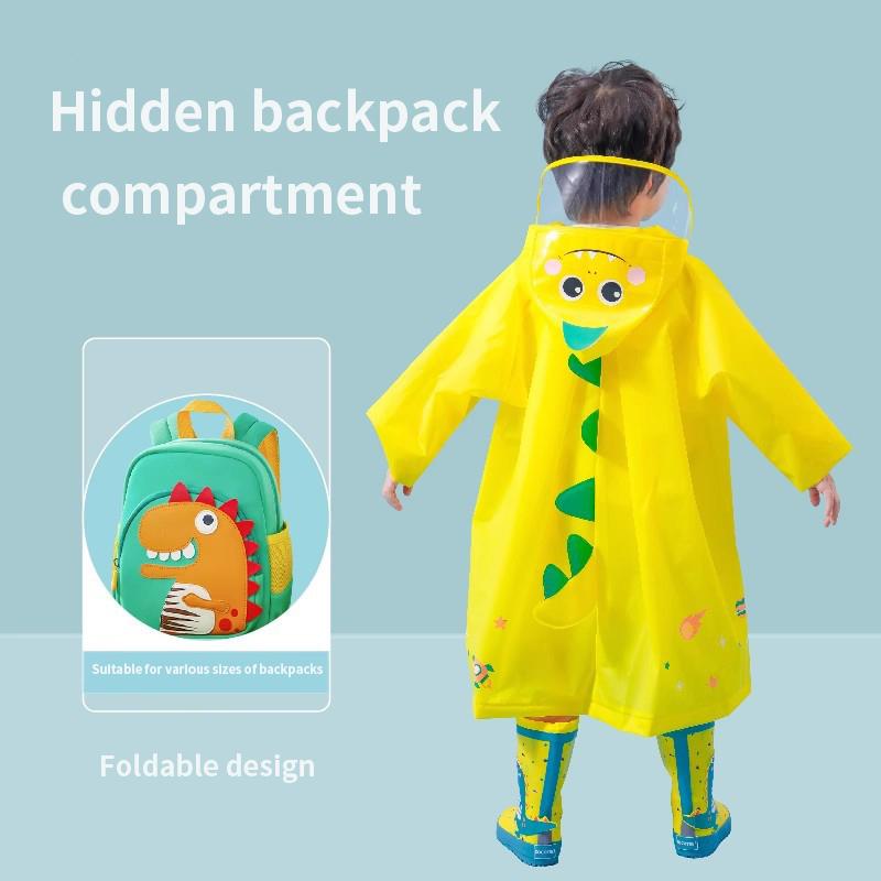 Водонепроницаемый детский дождевик Детский дождевик Детский рюкзак для детского сада Дошкольная сумка Космический водонепроницаемый дождевик для всего тела
