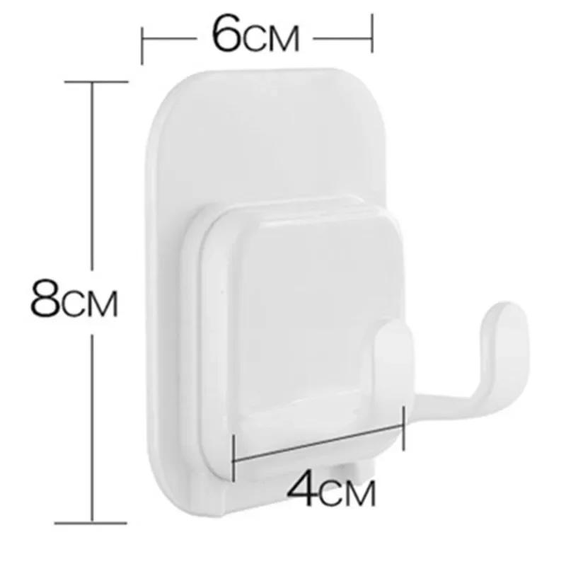 Крючок для хранения на стене Держатель для розетки электропитания Крючок для стены без прокола Клейкая вешалка Держатель для бритвы Подставка-вешалка Дверные крючки Держатель для ключей