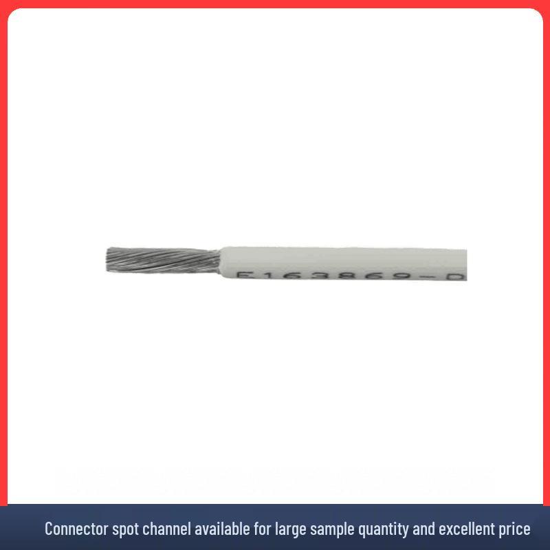 Alpha Wire 7055 WH001 High-Temp Electronic Wire, 300V PTFE Insulation.